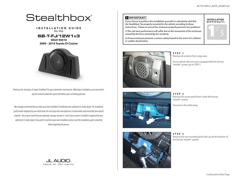 Stealthbox SB-T-FJ/12W1v3 installation guide