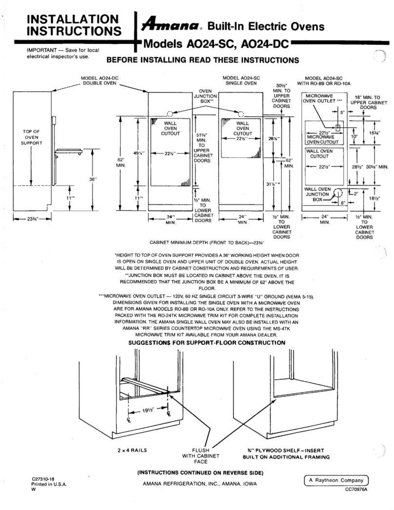 Amana AO24-SC User manual Amana AO24-SC User manual