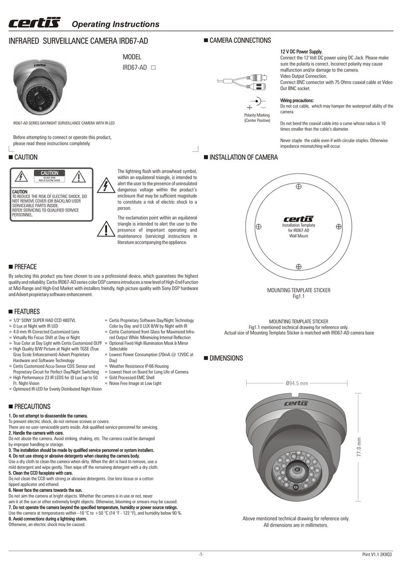 Certis IRD67-AD operating instructions
