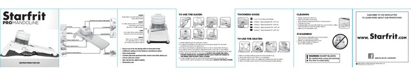 STARFRIT PROMANDOLINE Instructions for use