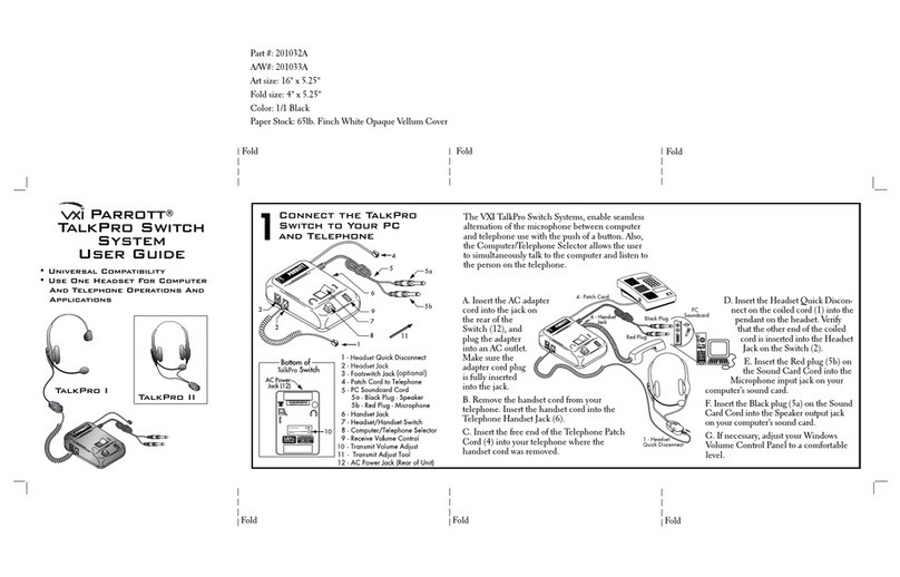 VXI PARROTT TalkPro II user guide