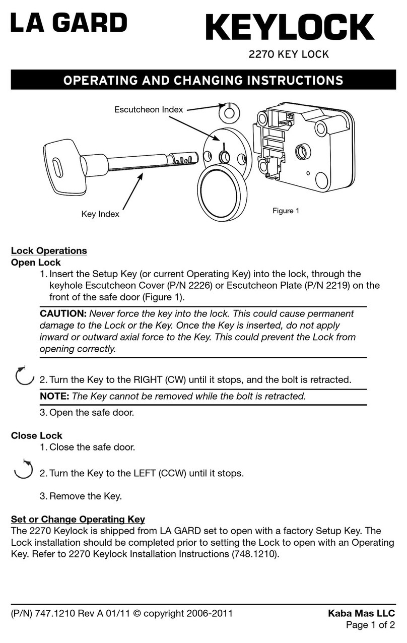 LaGard KEYLOCK 2270 User manual