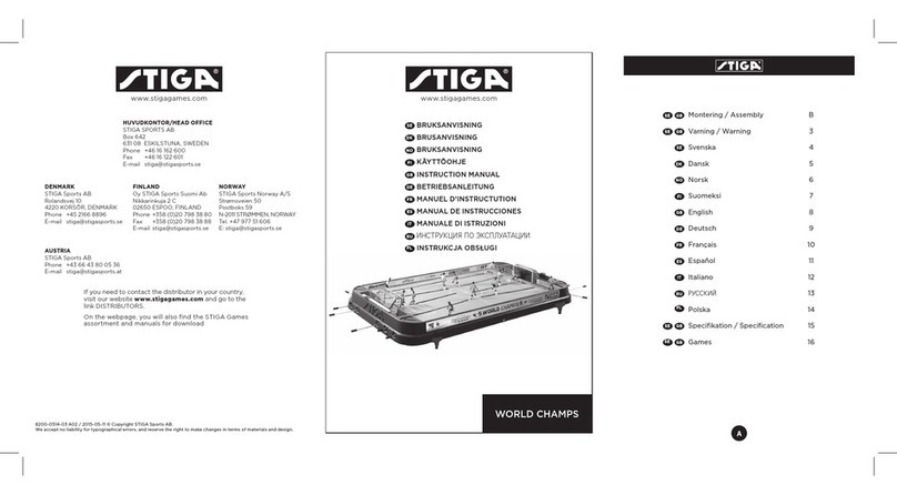 Stiga WORLD CHAMPS instruction manual