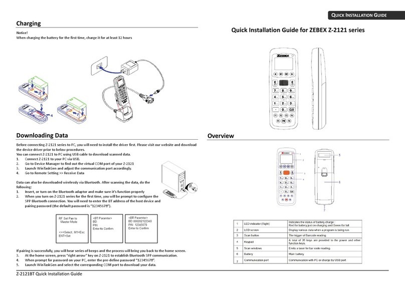 Zebex Z-2121BTV2 Quick installation guide