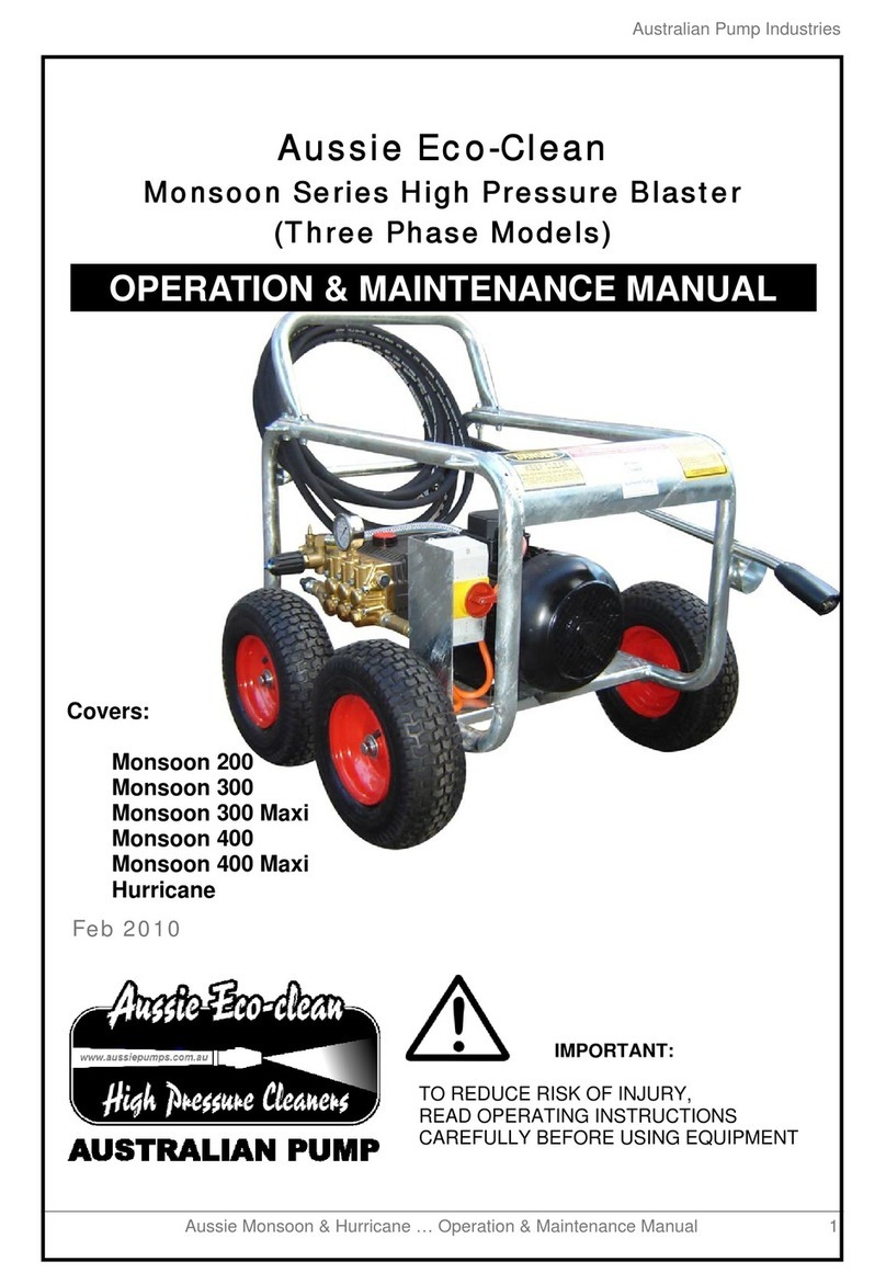 AUSSIE ECO-CLEAN Monsoon 200 Maintenance manual