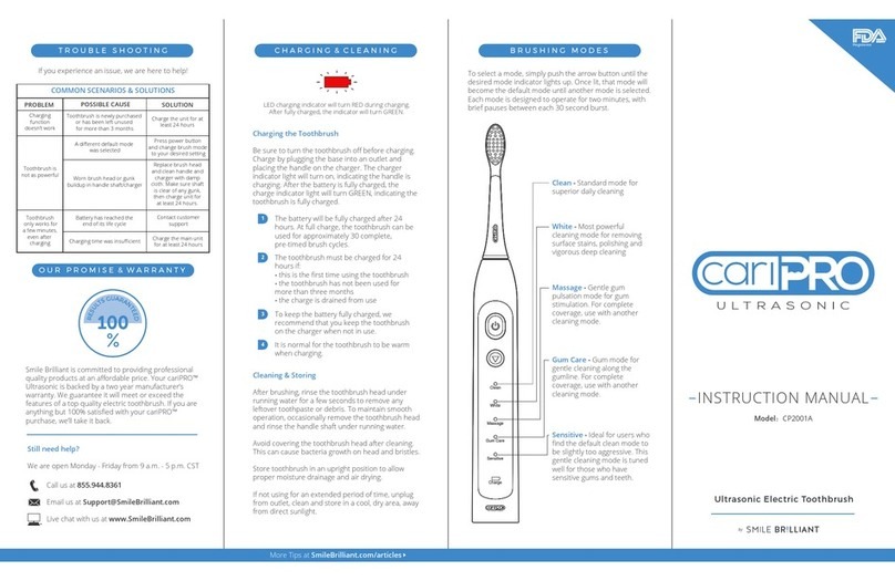 Smile brilliant CP2001A instruction manual