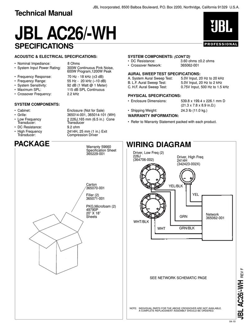 JBL JBL AC26-WH User manual
