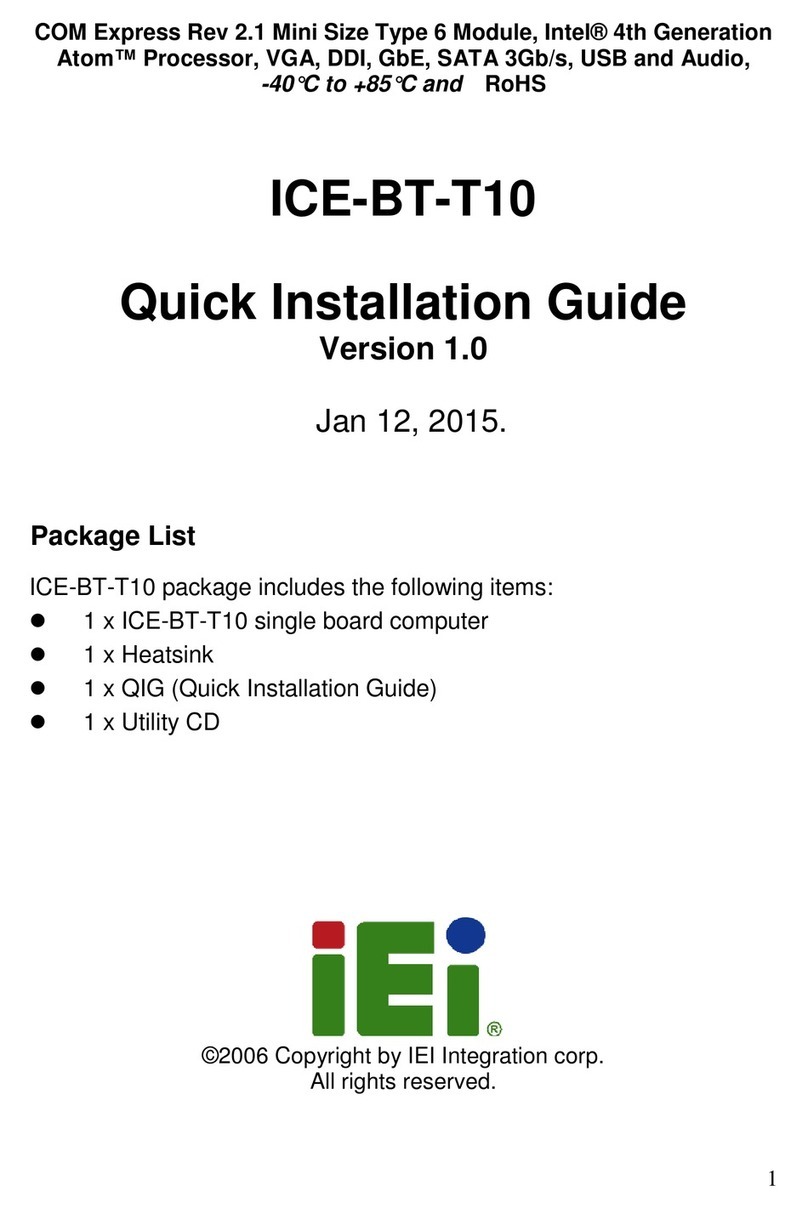 IEI Technology ICE-BT-T10 User manual IEI Technology ICE-BT-T10 User manual