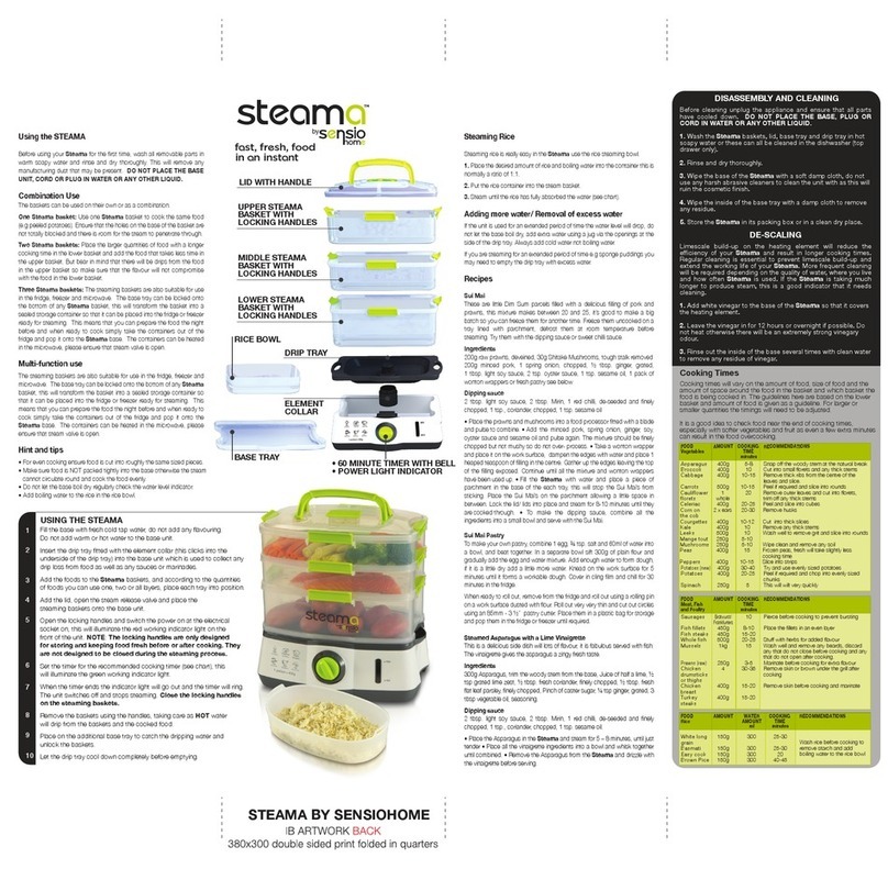 SensioHome Steama SHST001 instructions SensioHome Steama SHST001 instructions