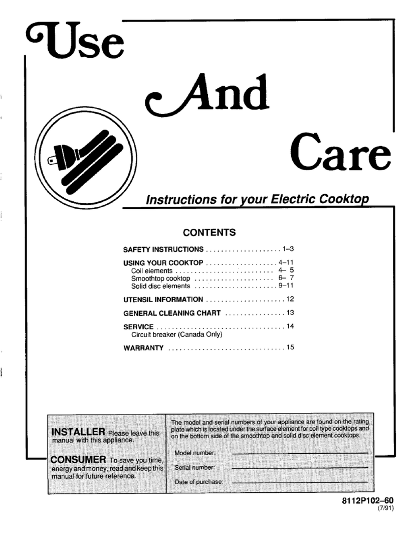 Magic Chef 86HS-1 Installation instructions