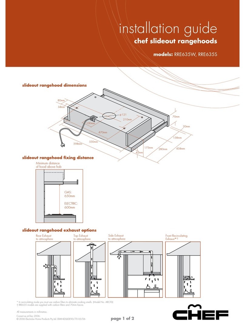 Chef RRE635W User manual Chef RRE635W User manual