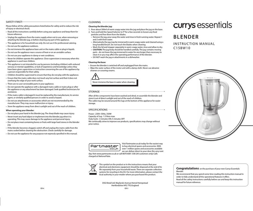 Currys Essentials C15BW10 User manual