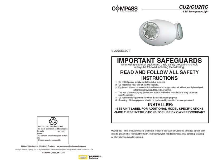 Compass CU2RC Important safeguards