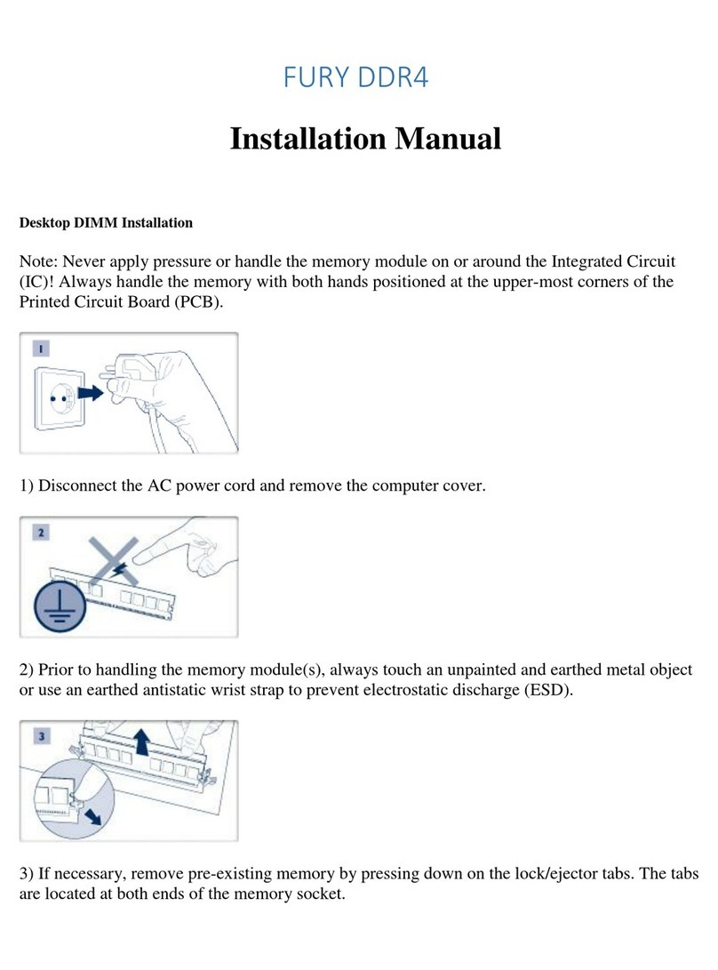 HyperX FURY DDR4 installation manual