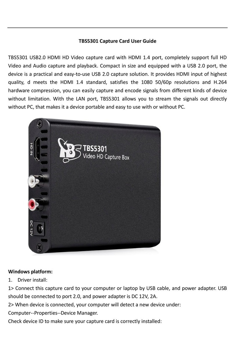 TBS technologies TBS5301 user guide