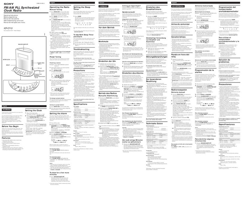 Sony ICF-C713 User manual