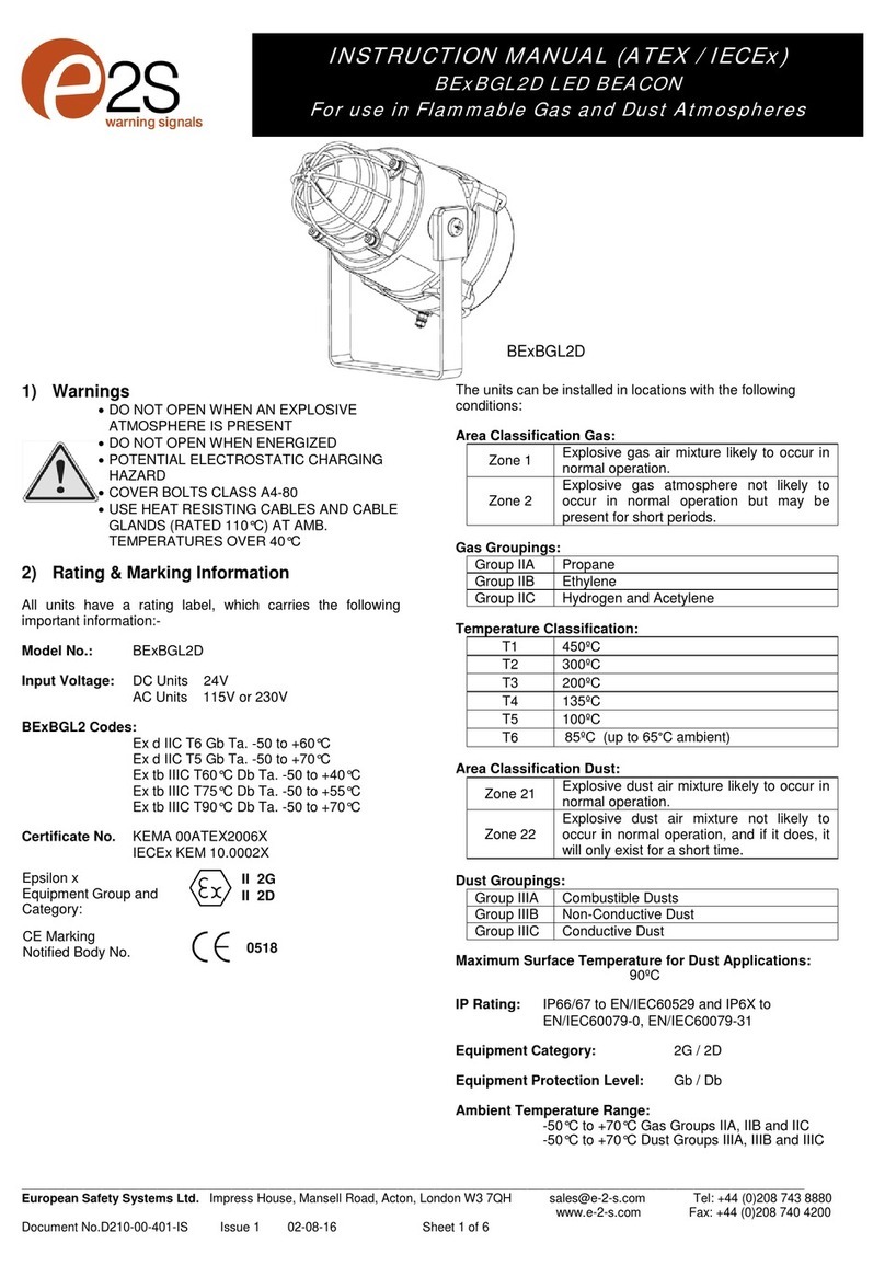 E2S BExBGL2D instruction manual