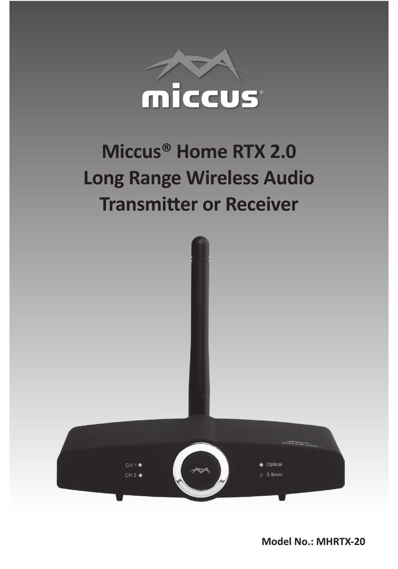 Miccus MHRTX-20 Quick start quide