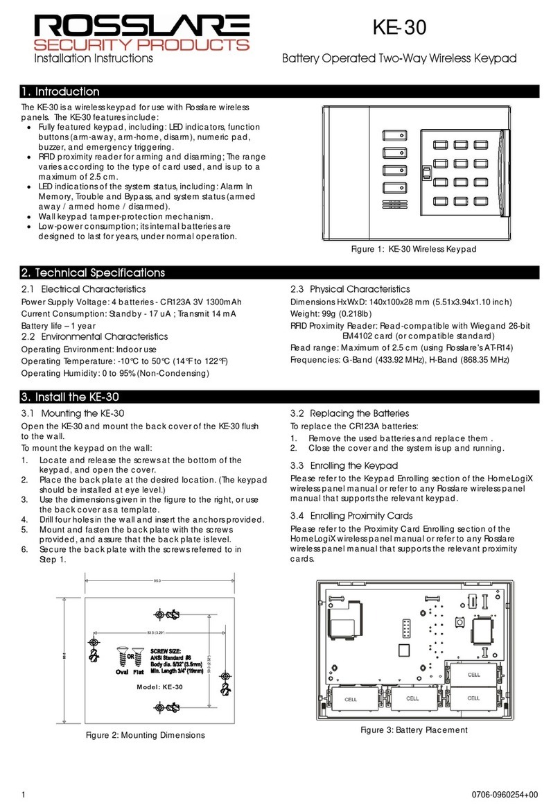 Rosslare KE-30 User manual