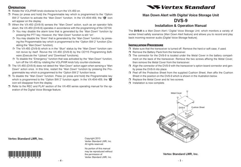 Vertex Standard DVS-9 User manual