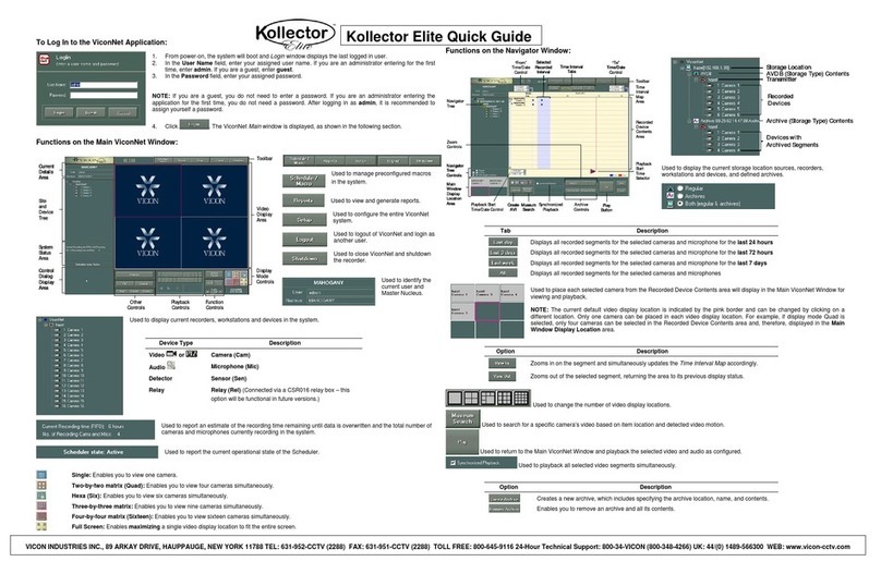 Vicon Kollector Elite User manual