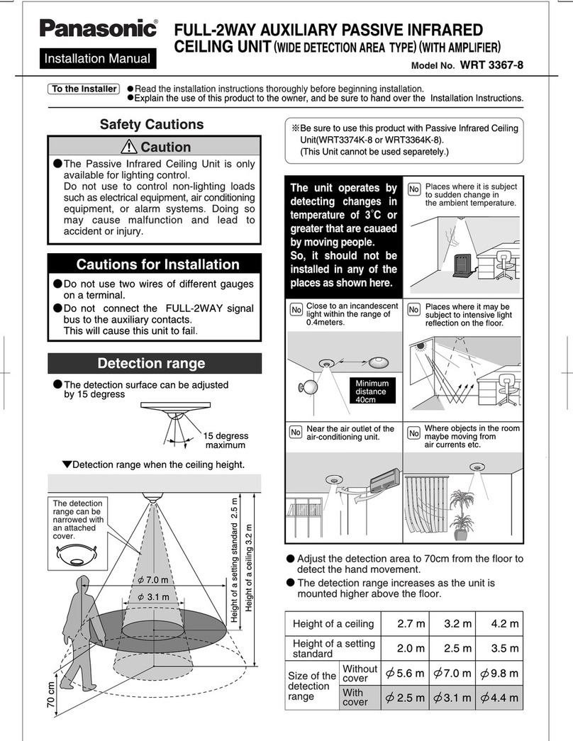 Panasonic WRT 3367-8 installation manual