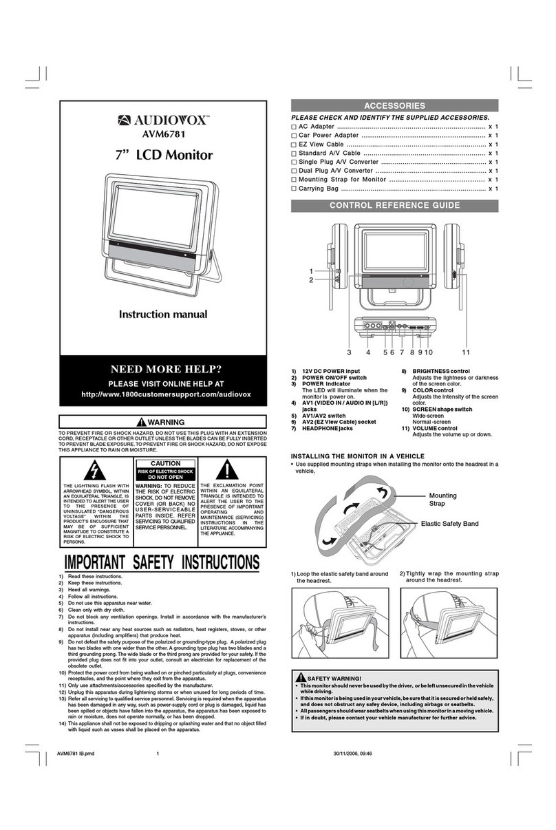 Audiovox AVM6781 User manual