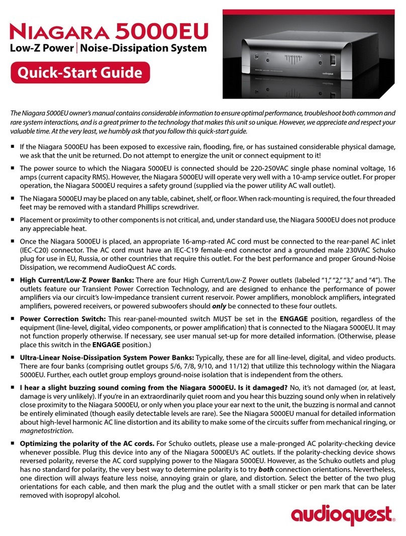 AudioQuest Niagara 5000EU User manual AudioQuest Niagara 5000EU User manual