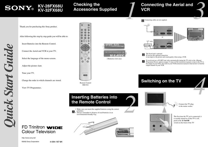 Sony FD Trinitron KV-32FX68U User manual