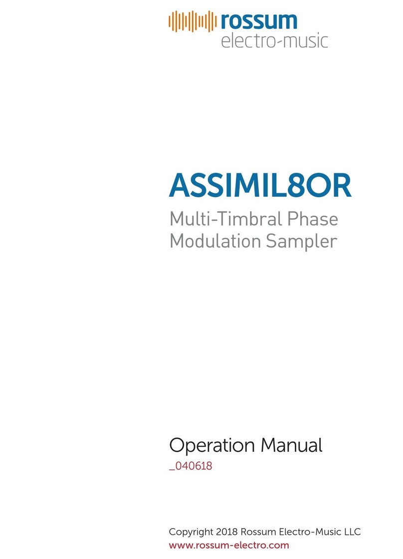 Rossum ASSIMIL8OR Operation manual