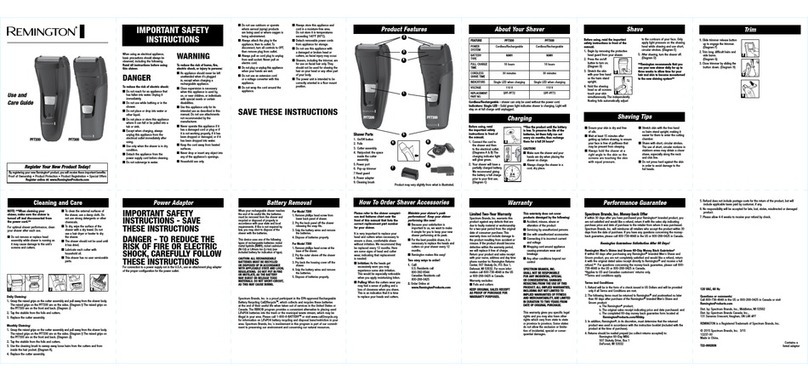 Remington PF7200 User manual Remington PF7200 User manual