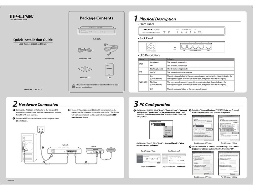TP-Link TL-R470T+ User manual