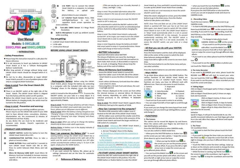 Linsay S-5WCLBLUE User manual