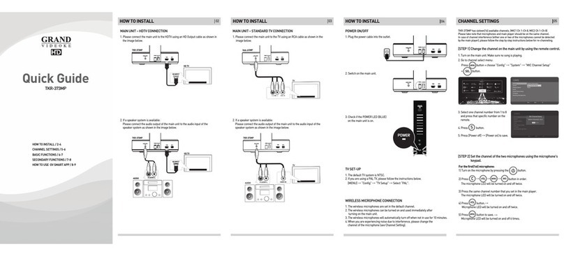 GRAND VIDEOKE TKR-373MP User manual