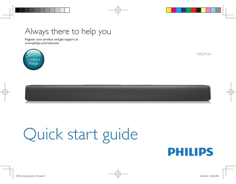Philips HTL2111A quick start guide