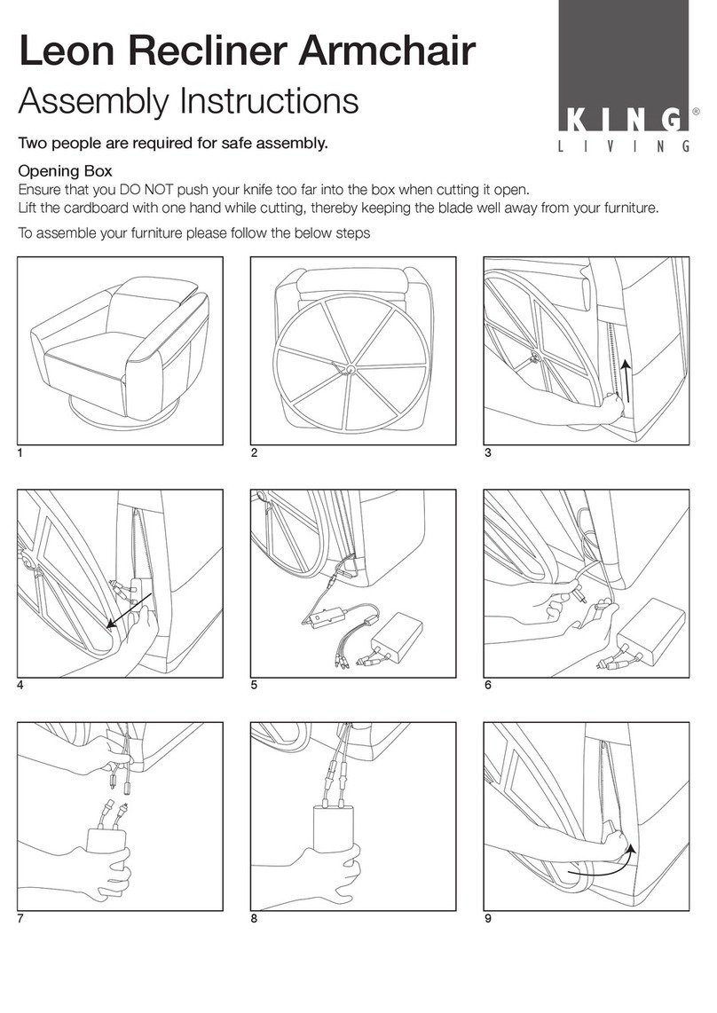 King Living Leon Recliner Armchair Assembly instructions King Living Leon Recliner Armchair Assembly instructions