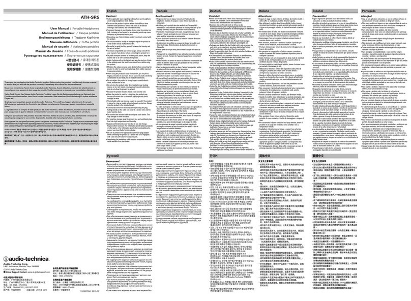 Audio Technica ATH-SR5 User manual