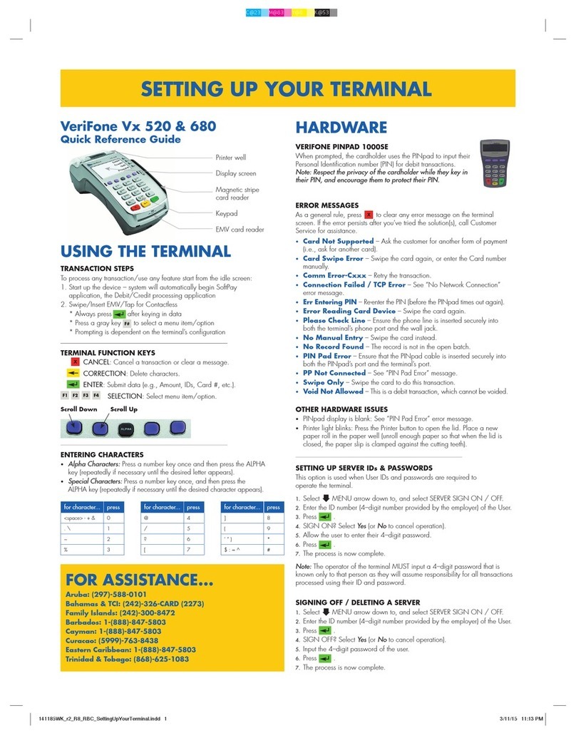 VeriFone VX 520 Series User manual
