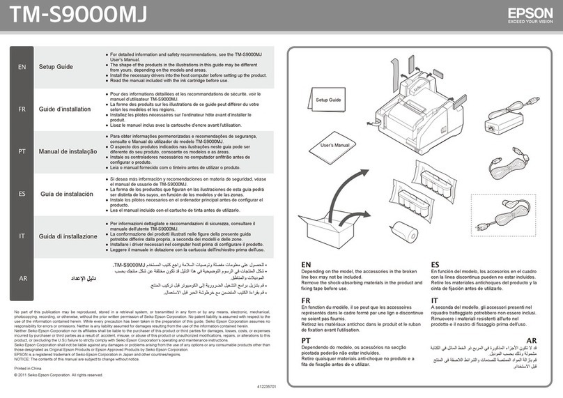 Epson TM-S9000MJ User manual