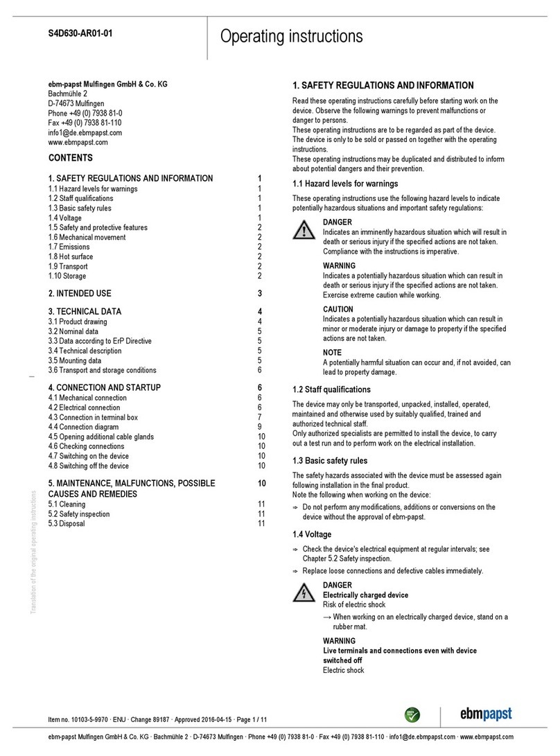 Ebmpapst S4D630-AR01-01 User manual