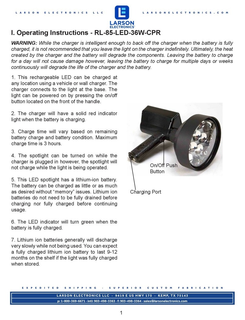 Larson Electronics RL-85-LED-36W-CPR operating instructions
