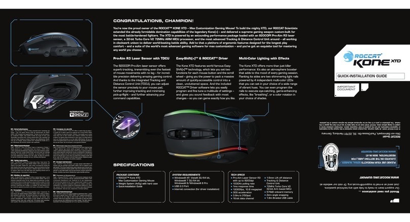 Roccat KONE XTD Quick installation guide