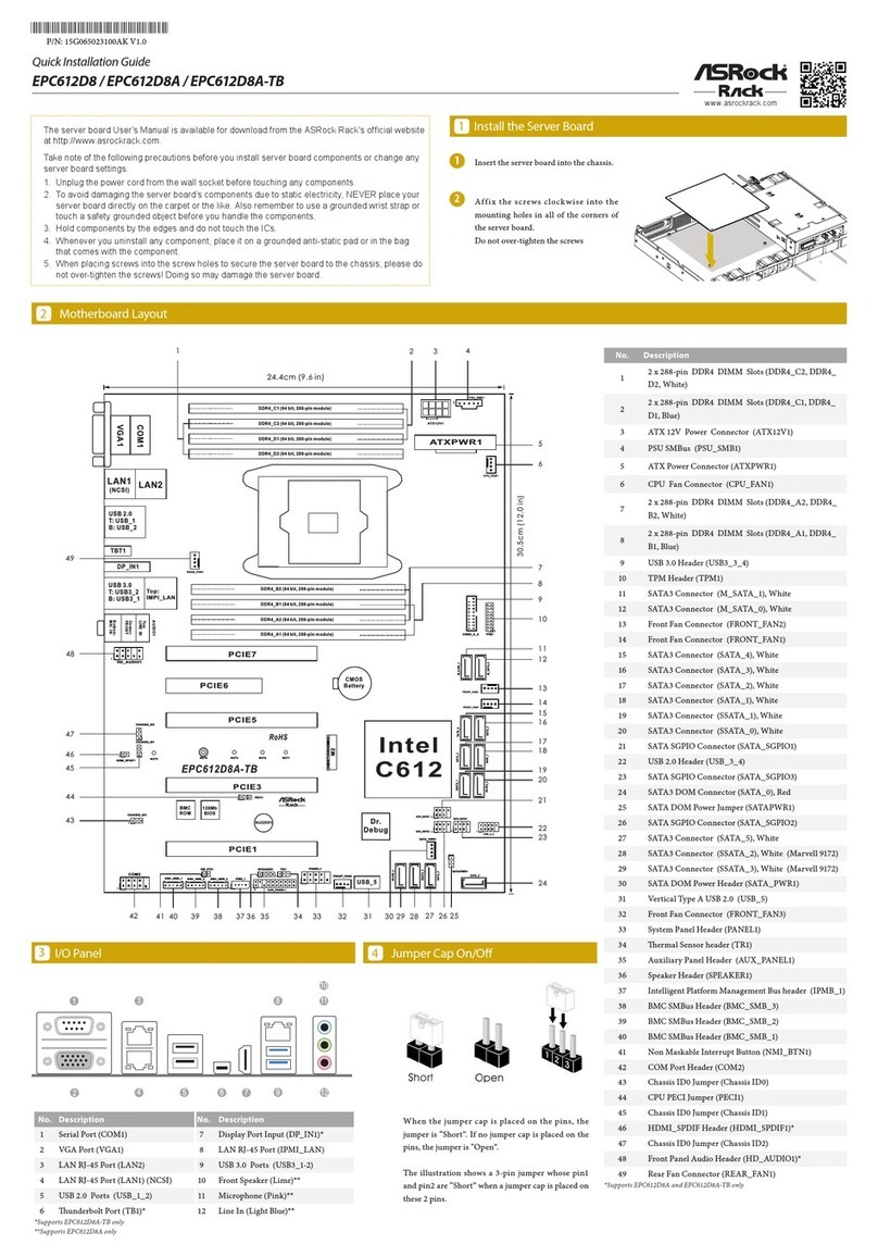 ASROCK Rack EP2C612D16SM Quick installation guide