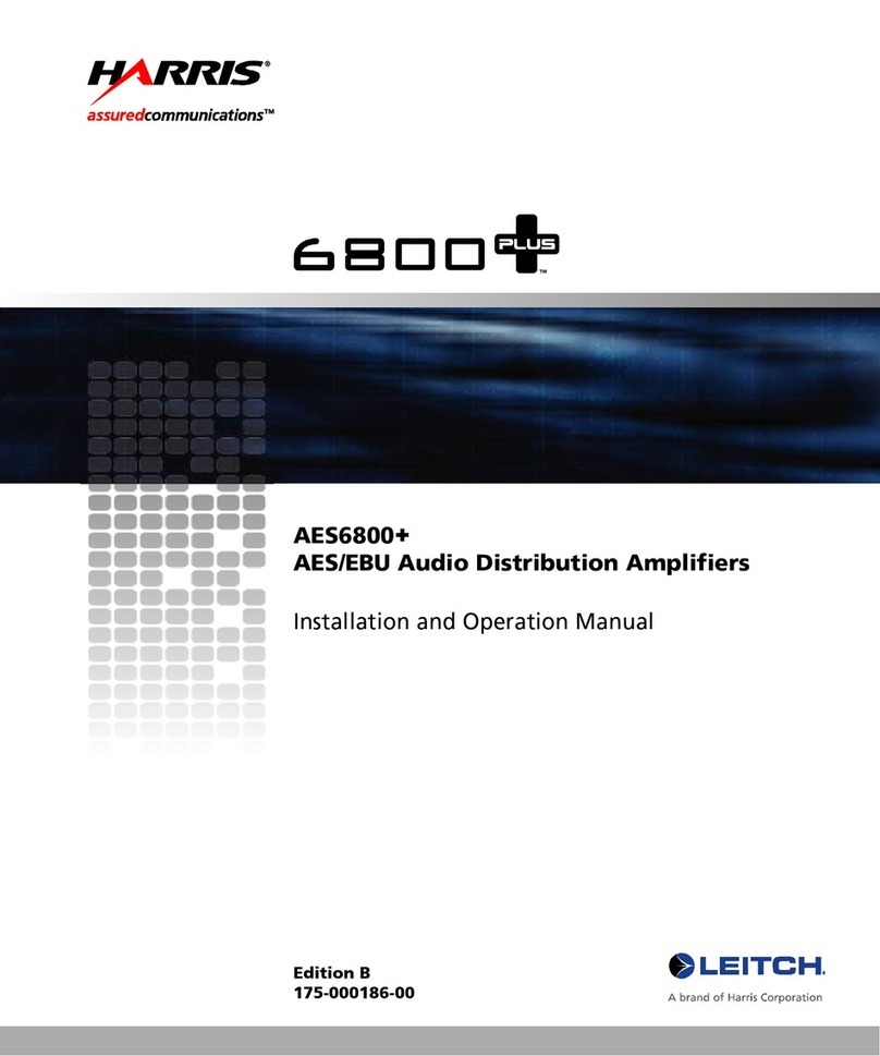 Leitch AES6800+ Installation and operation manual