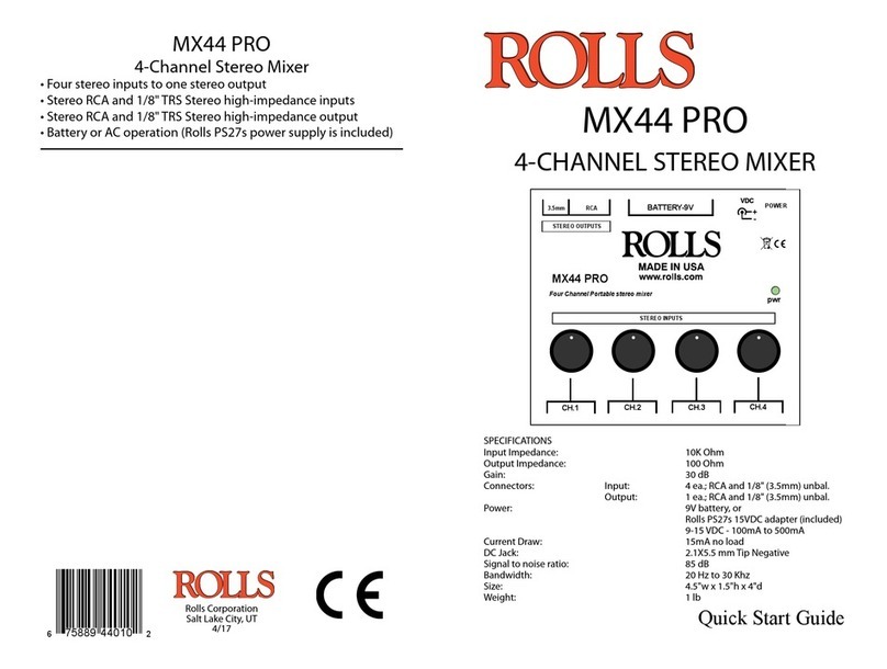 Rolls MX44 Pro quick start guide
