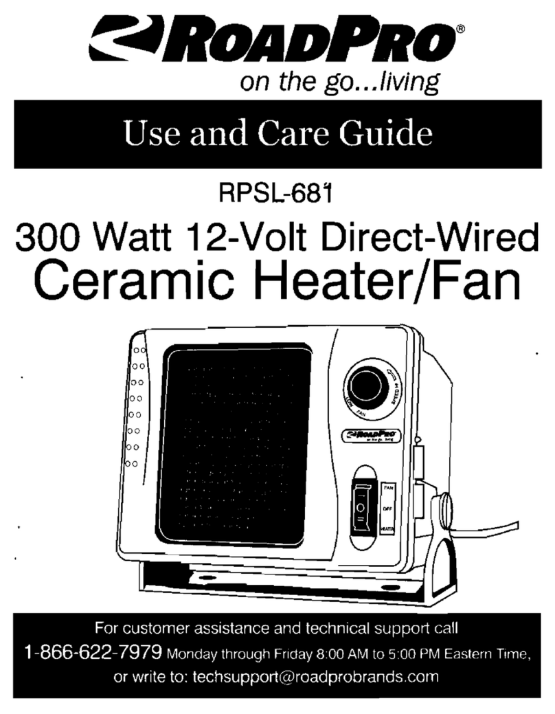 Roadpro RPSL-681 Use and care guide