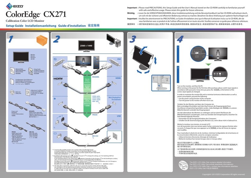 Eizo ColorEdge CX271 User manual