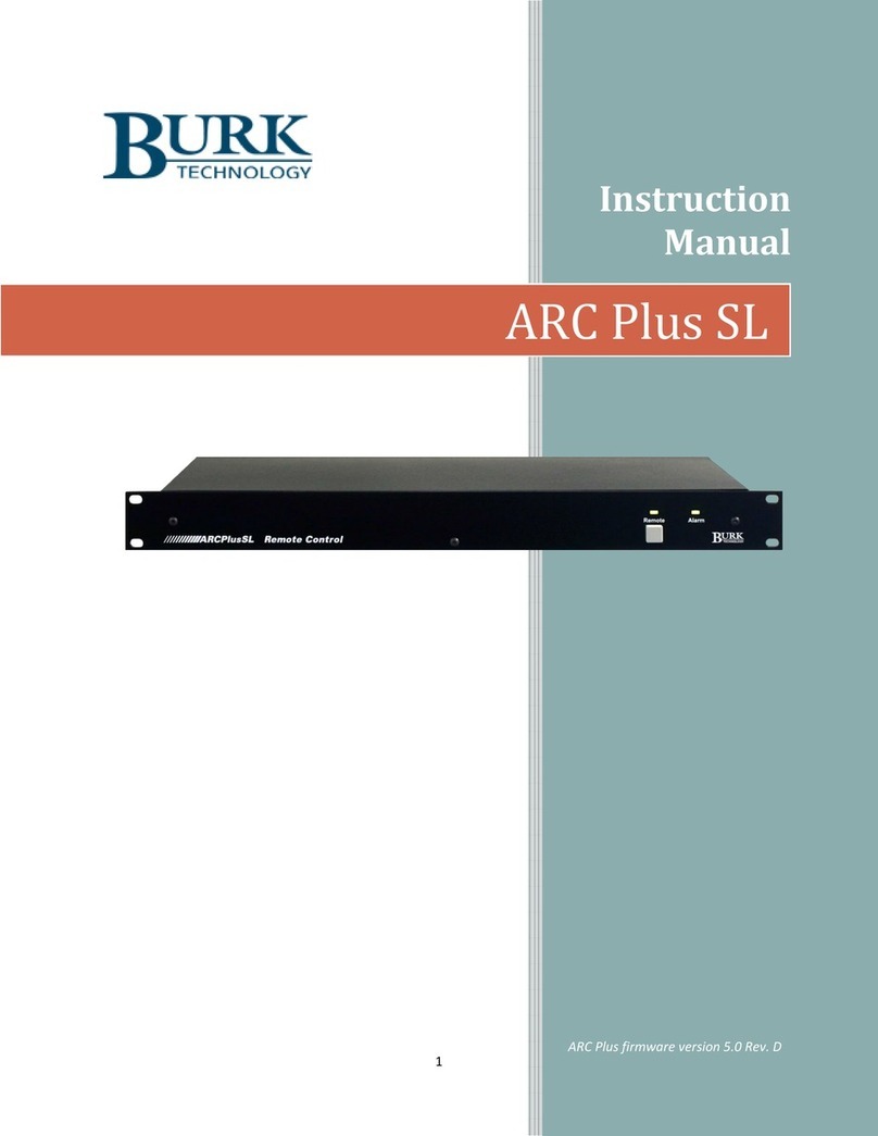 Burk ARC Plus SL instruction manual
