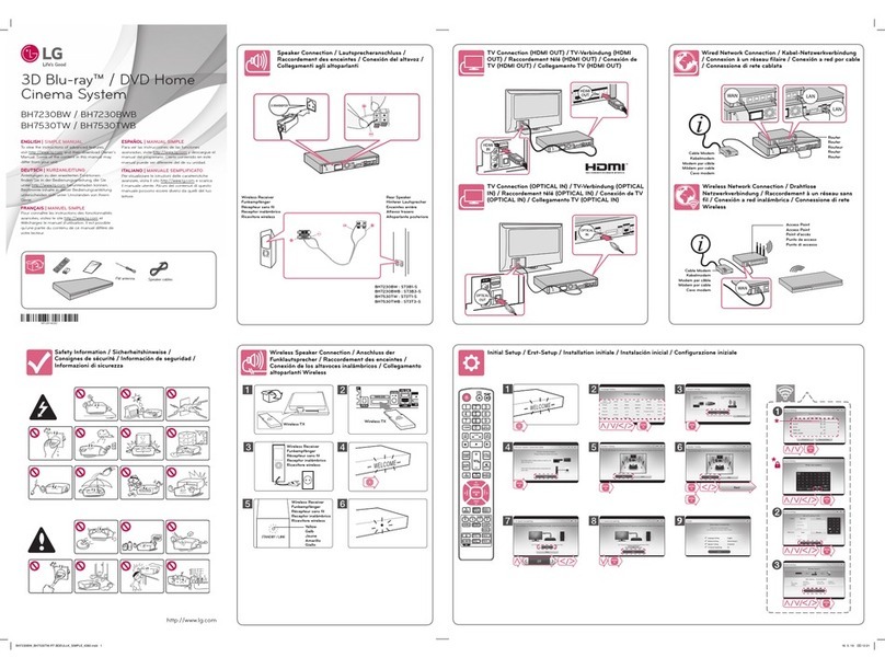 LG BH7230BW Specification sheet