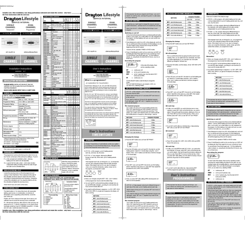 Drayton Lifestyle LP111Si installation instructions